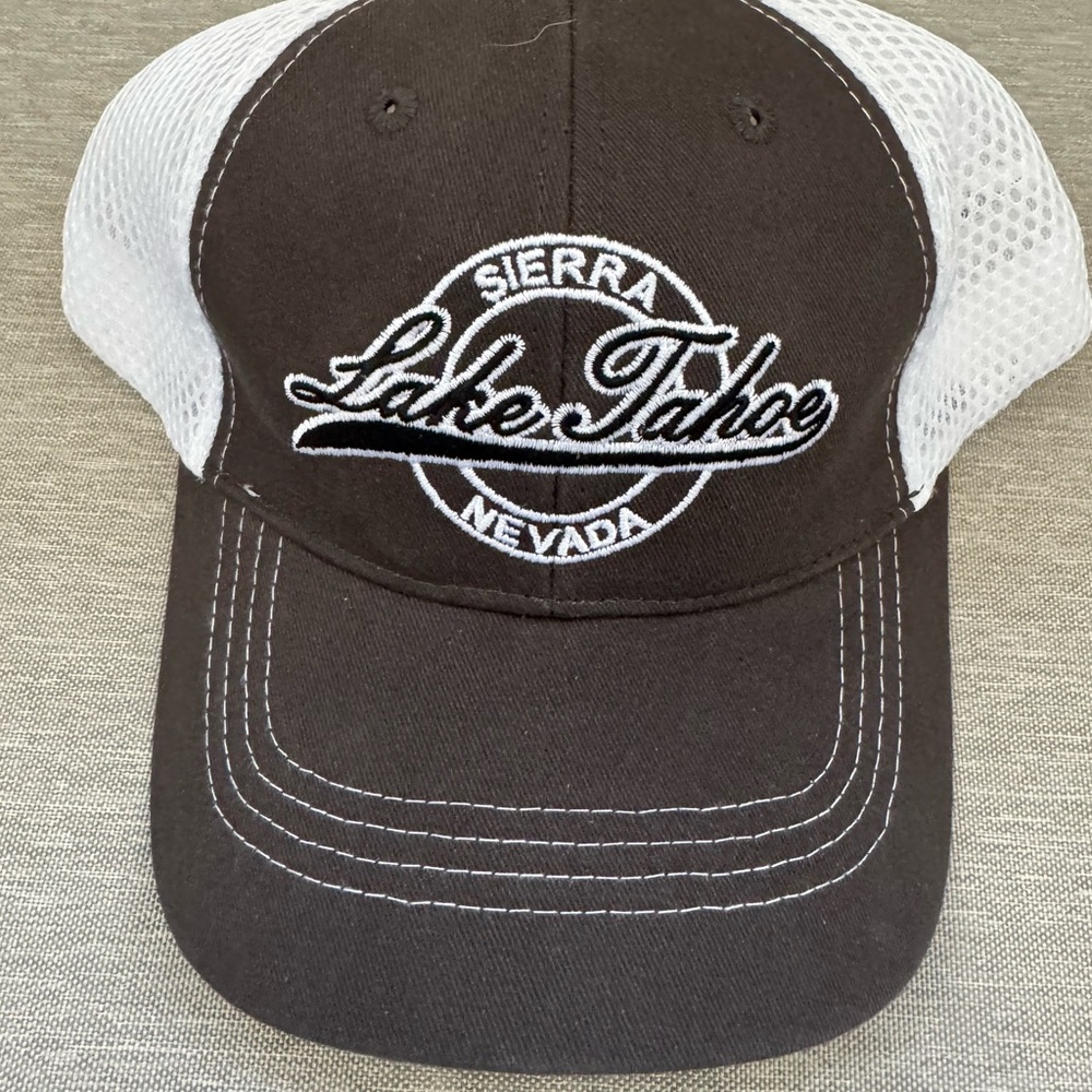 Black and White Lake Tahoe Cap